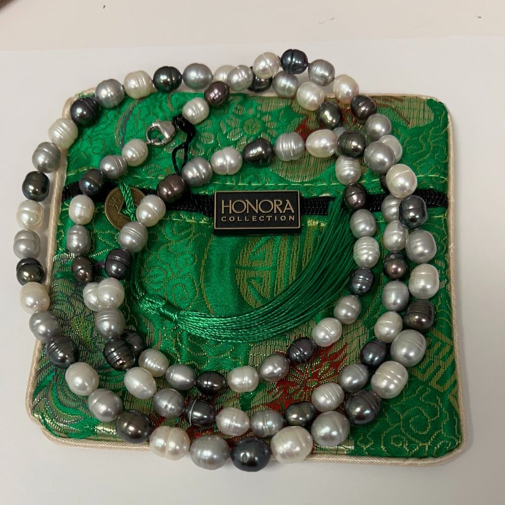 Long Honora Pearl 925 Sterling Necklace NWT